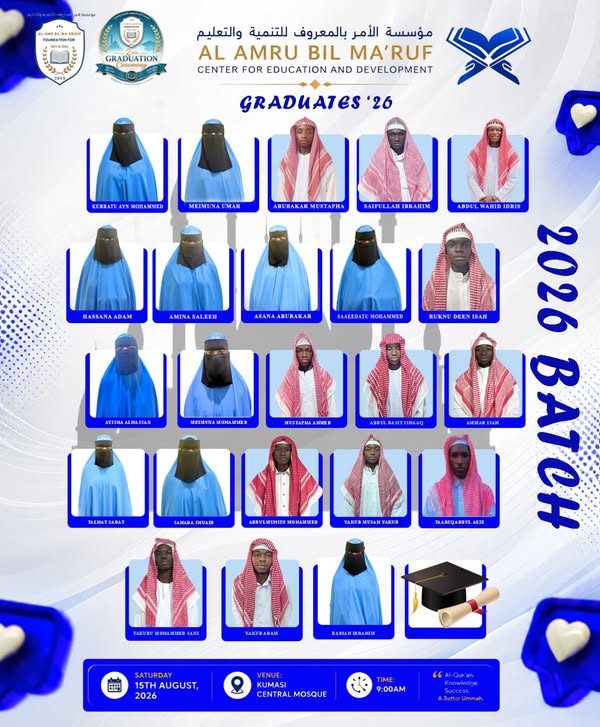 Al Amru Bil Ma'ruf Foundation 2026 graduating class