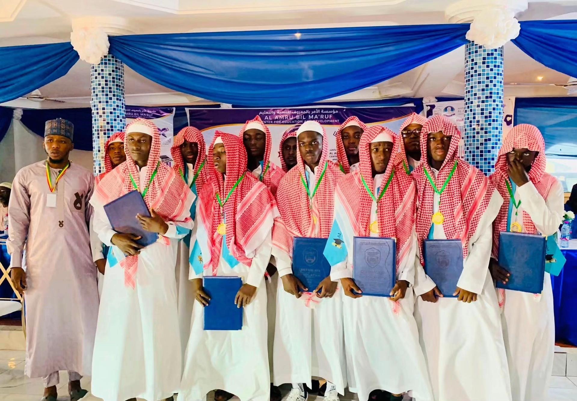 Male graduates of the Al Amru Bil Ma'ruf Foundation